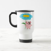 Kute Cartoon pig met Gift (blauw) fort Mok (Links)