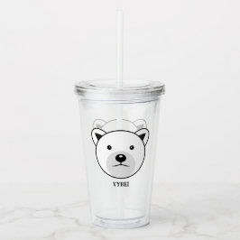 Kute Cartoon Polar Beer Acryl Drinkbeker