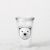 Kute Cartoon Polar Beer Acryl Drinkbeker (Achterkant)