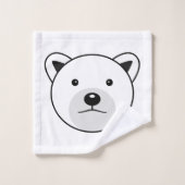 Kute Cartoon Polar Beer Bad Handdoek (Wasdoekje)