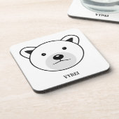 Kute Cartoon Polar Beer Bier Onderzetter (Linkerzijde)