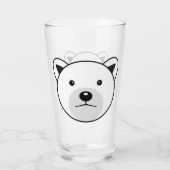 Kute Cartoon Polar Beer Glas (Achterkant)