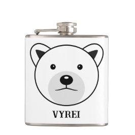 Kute Cartoon Polar Beer Heupfles