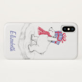 Kute Cartoon Polar Beer met kerstcadeautjes Case-Mate iPhone Case (Achterkant (horizontaal))