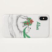 Kute Cartoon Polar Beer met kerstcadeautjes Case-Mate iPhone Case (Achterkant (horizontaal))