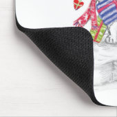 Kute Cartoon Polar Beer met kerstcadeautjes Muismat (Hoek)