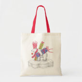 Kute Cartoon Polar Beer met kerstcadeautjes Tote Bag (Voorkant)