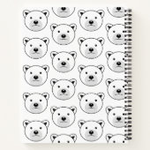 Kute Cartoon Polar Beer Notitieboek (Achterkant)