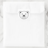 Kute Cartoon Polar Beer Vierkante Sticker (Tas)