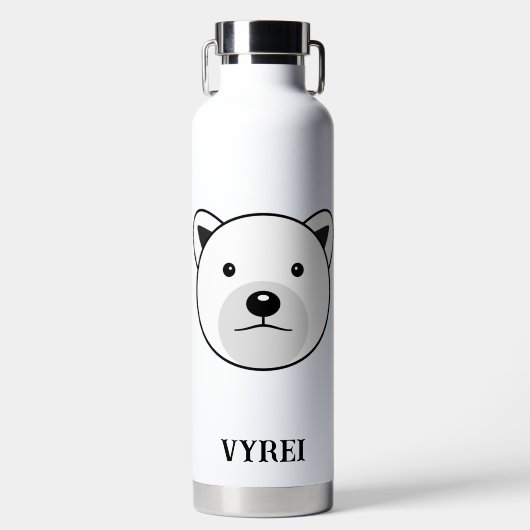 Kute Cartoon Polar Beer Waterfles (Voorkant)