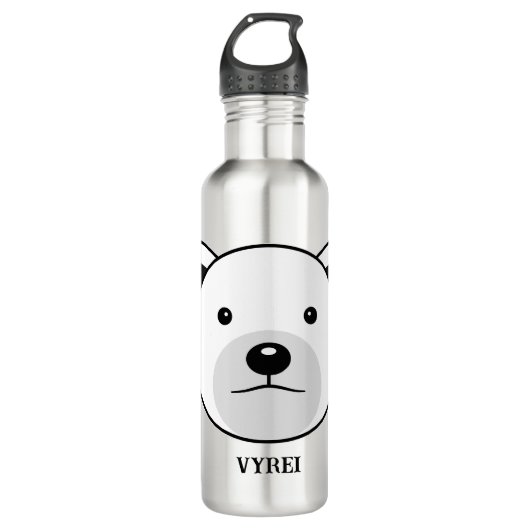 Kute Cartoon Polar Beer Waterfles (Voorkant)