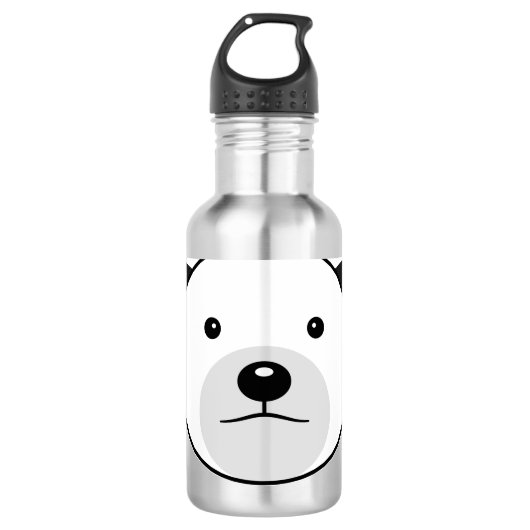 Kute Cartoon Polar Beer Waterfles (Voorkant)
