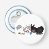 Kute Cartoon Ponies Standoff Button Bottle Opener (Voorkant)