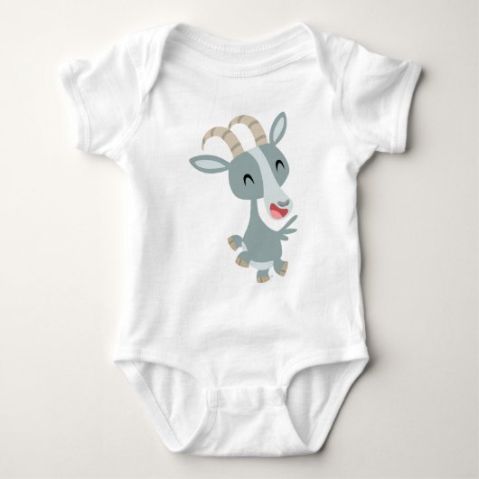 Kute Cartoon Pranking Goat Baby Apparel Romper (Voorkant)