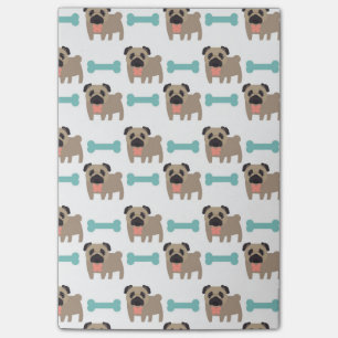 Kute Cartoon Pugs en Botten Post-it® Notes