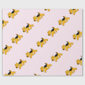 Kute Cartoon Puppy Dog Wrapping Paper Cadeaupapier (Vlak)