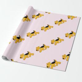 Kute Cartoon Puppy Dog Wrapping Paper Cadeaupapier