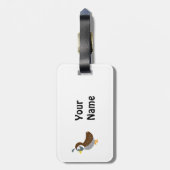 Kute Cartoon Quail Bagagelabel (Achterkant verticaal)