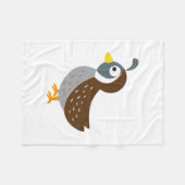 Kute Cartoon Quail Fleece Deken (Voorkant (Horizontaal))