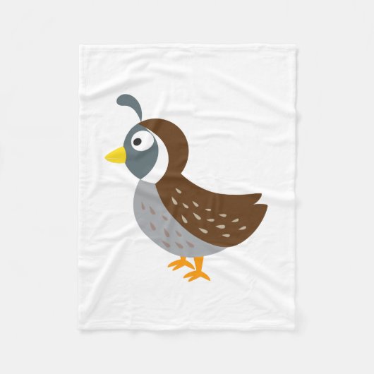 Kute Cartoon Quail Fleece Deken (Voorkant)
