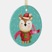 Kute Cartoon Reindedarskast kleinkind Kerstmis Keramisch Ornament (Rechts)