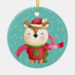 Kute Cartoon Reindedarskast kleinkind Kerstmis Keramisch Ornament