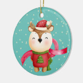 Kute Cartoon Reindedarskast kleinkind Kerstmis Keramisch Ornament (Links)