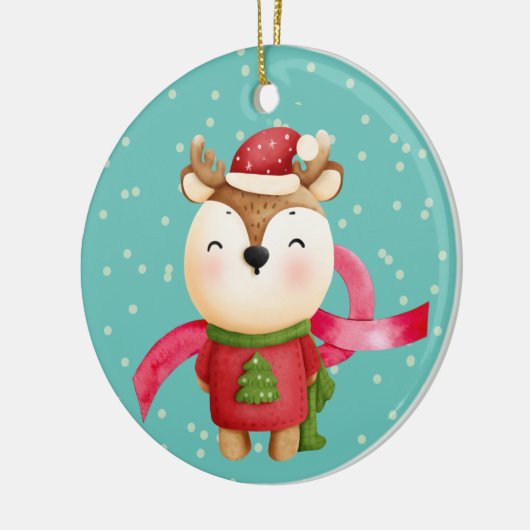 Kute Cartoon Reindedarskast kleinkind Kerstmis Keramisch Ornament (Links)