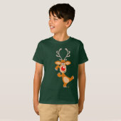 Kute Cartoon rendierkinderen T-shirt (Voorkant volledig)