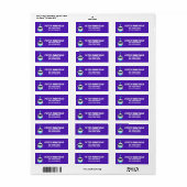 Kute Cartoon Robot Return Address Label (Full Sheet)