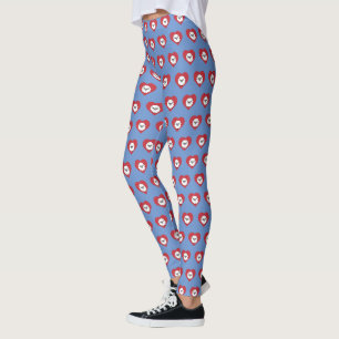 Kute Cartoon Sheep met hart op achtergrond Leggings