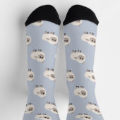 Kute cartoon Sheep-patroon in blauw Sokken (Top)