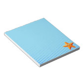 Kute Cartoon Starfish Blue Ocean Notitieblok (Schuin)