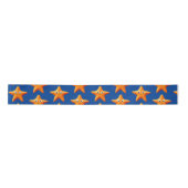 Kute Cartoon Starfish Blue Ocean Satin Ribbon Satijnen Lint (Voorkant)