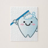 Kute Cartoon Tandpenseel met tandenborstel Legpuzzel (Verticaal)