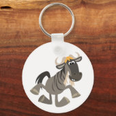 Kute Cartoon Tap Dansend Wildebeest Sleutelhanger (Voorkant)