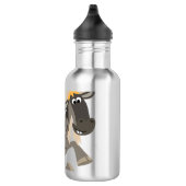 Kute Cartoon Tap Dansend Wildebeest Waterfles (Rechts)