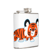 Kute Cartoon Tiger op de kruipen Heupfles (Rechts)