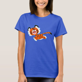 Kute Cartoon Tiger op de run Women T-Shirt