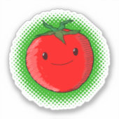 Kute Cartoon Tomato Drawing Sticker (Voorkant)
