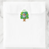 Kute Cartoon Tree Little Monkey Custom Photo Ronde Sticker (Tas)
