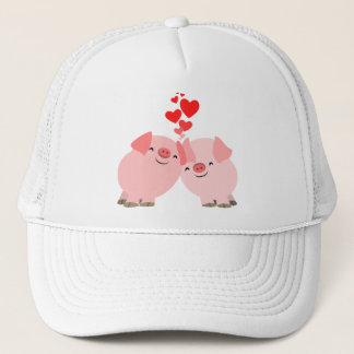 Kute Cartoon Varkens in Love Pet