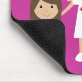 Kute Cartoon verpleegster & kinderen  Roze Muismat (Hoek)