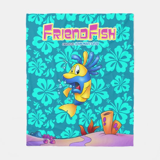 Kute cartoon vlootdeken fleece deken (Voorkant)