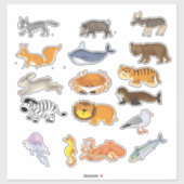 Kute cartoons sticker (Vel)