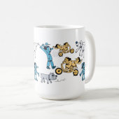 Kute Cartoons. T-shirt Koffiemok (Voorkant rechts)