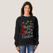 Kute Casual Believe in Magic of Kerstmis Buf Trui (Voorkant volledig)