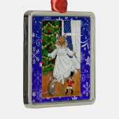 Kute cat muis nootmuskaat ballet sneeuwversiering metalen ornament (Rechts)
