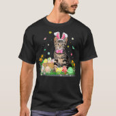 Kute Cat Paasdag Bunny Eggs Costume Gift Mannen T-shirt (Voorkant)