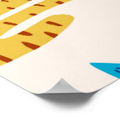 Kute cats naadloos patroon met sterren grappig tre poster (Hoek)